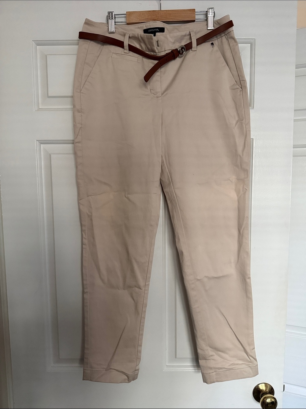 Women's Slim Fit Khaki Chinos - Neutral Tan